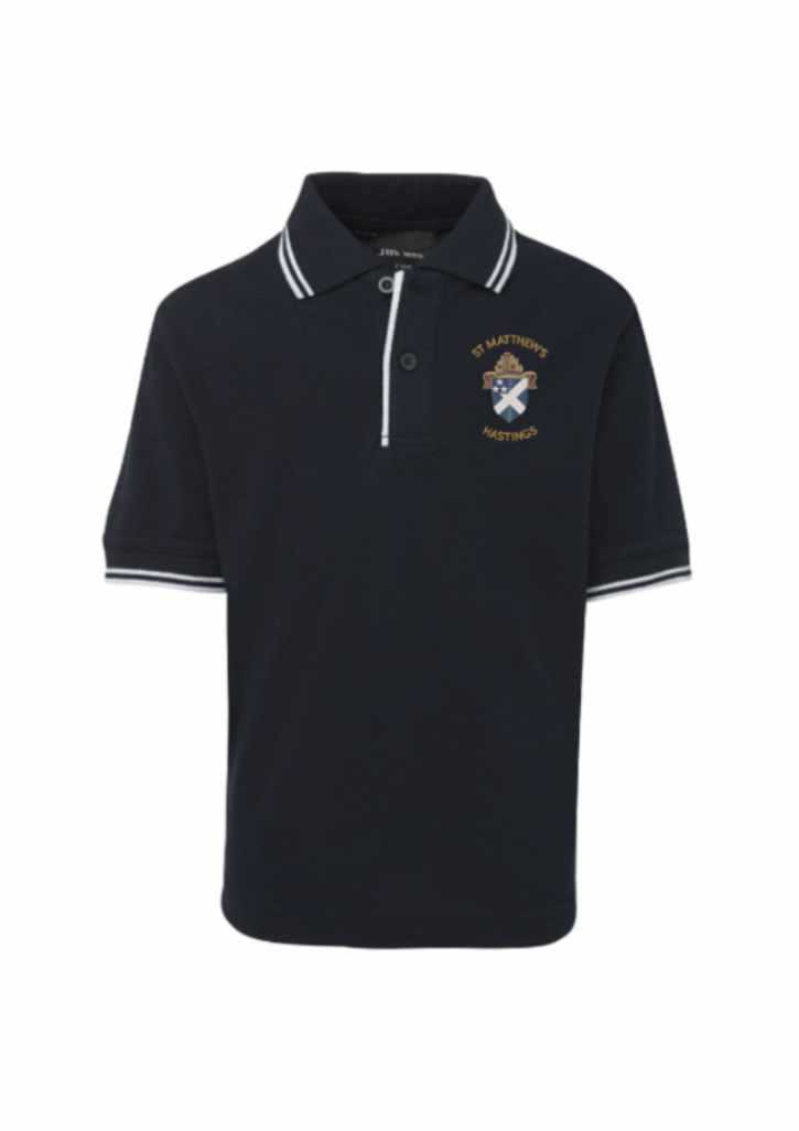 St Matthew's Polo Navy/White Kids